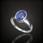 Tanzanit ezüst gyűrű