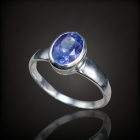 Tanzanit ezüst gyűrű