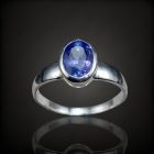 Tanzanit ezüst gyűrű