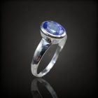 Tanzanit ezüst gyűrű