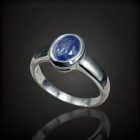 Tanzanit ezüst gyűrű