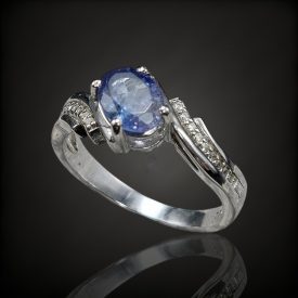Tanzanit ezüst gyűrű