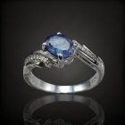 Tanzanit ezüst gyűrű