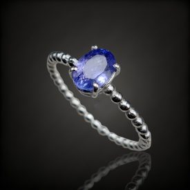 Tanzanit ezüst gyűrű