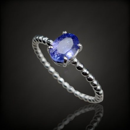 Tanzanit ezüst gyűrű