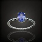Tanzanit ezüst gyűrű