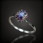 Tanzanit ezüst gyűrű
