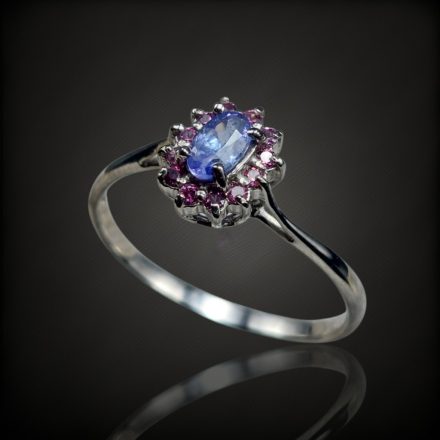Tanzanit ezüst gyűrű
