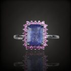 Tanzanit ezüst gyűrű