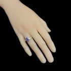 Tanzanit ezüst gyűrű