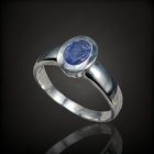 Tanzanit ezüst gyűrű
