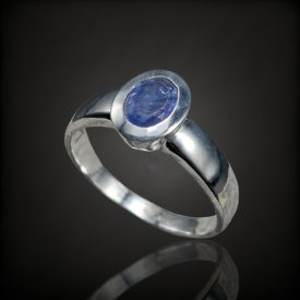 Tanzanit ezüst gyűrű