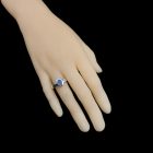 Tanzanit ezüst gyűrű