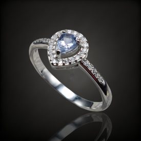 Tanzanit ezüst gyűrű