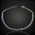 Tanzanit ezüst karkötő