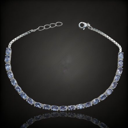 Tanzanit ezüst karkötő