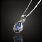 Tanzanit ezüst medál