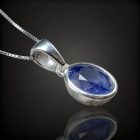 Tanzanit ezüst medál