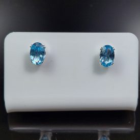 Topáz ezüst fülbevaló