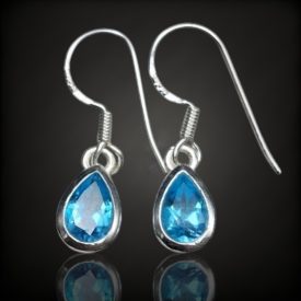 Topáz ezüst fülbevaló