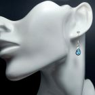 Topáz ezüst fülbevaló