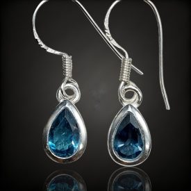 Topáz ezüst fülbevaló
