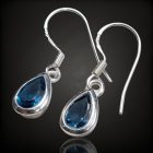 Topáz ezüst fülbevaló