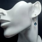 Topáz ezüst fülbevaló