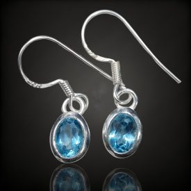 Topáz ezüst fülbevaló
