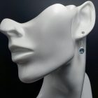 Topáz ezüst fülbevaló