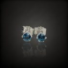 Topáz ezüst fülbevaló