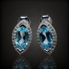 Topáz ezüst fülbevaló