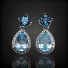 Topáz ezüst fülbevaló