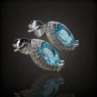 Topáz ezüst fülbevaló