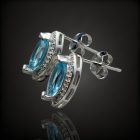 Topáz ezüst fülbevaló