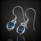 Topáz ezüst fülbevaló