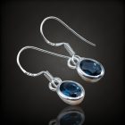 Topáz ezüst fülbevaló