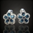 Topáz ezüst fülbevaló