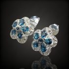 Topáz ezüst fülbevaló