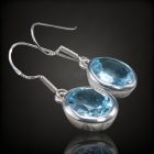 Topáz ezüst fülbevaló