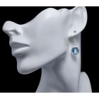 Topáz ezüst fülbevaló