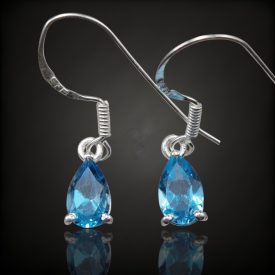 Topáz ezüst fülbevaló