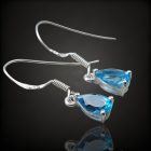 Topáz ezüst fülbevaló