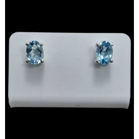 Topáz ezüst fülbevaló