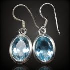 Topáz ezüst fülbevaló