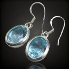 Topáz ezüst fülbevaló