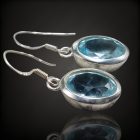 Topáz ezüst fülbevaló