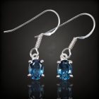 Topáz ezüst fülbevaló