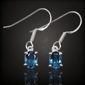 Topáz ezüst fülbevaló