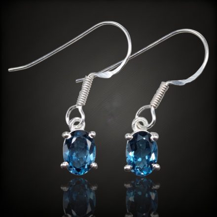 Topáz ezüst fülbevaló